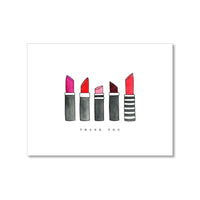 "LIPSTICK" THANK YOU CARD