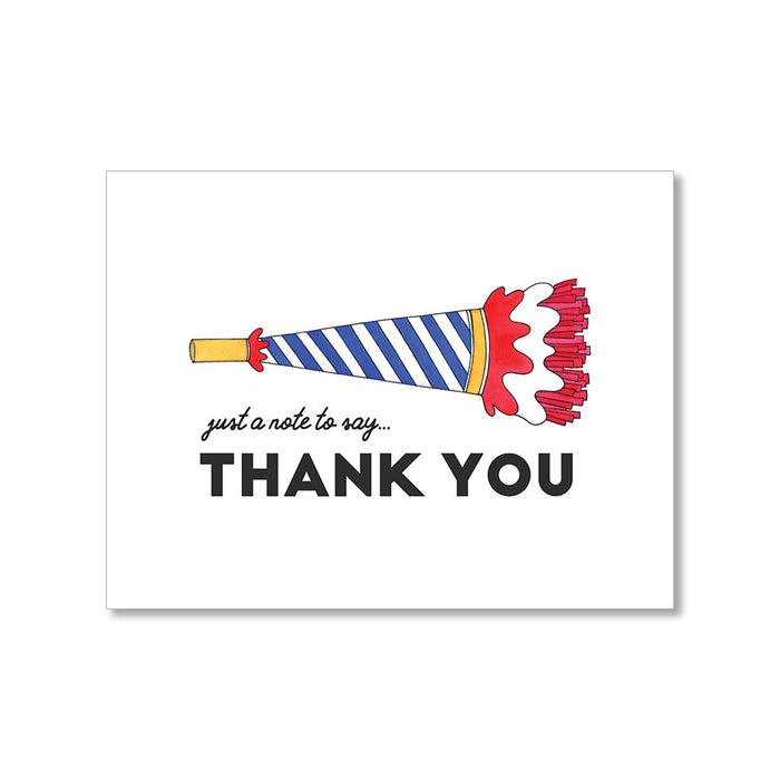 "PARTY HORN" THANK YOU CARD