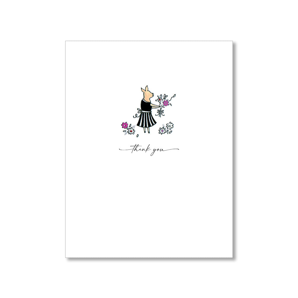 "PIGLET BOUQUET" THANK YOU CARD