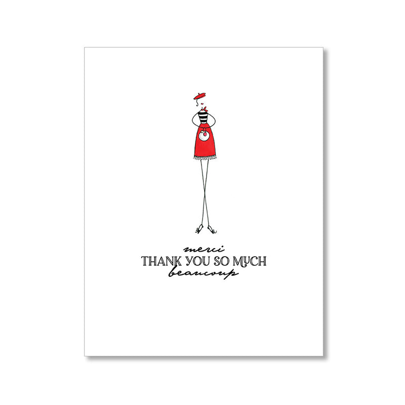 "THE RED BERET" THANK YOU CARD