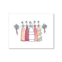 "BRIDESMAIDS" WEDDING CARD