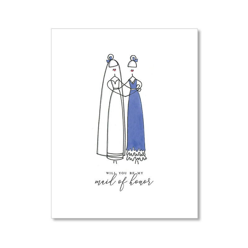"MAID OF HONOR" WEDDING CARD