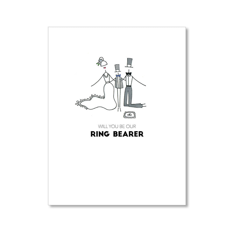 "RING BEARER" WEDDING CARD