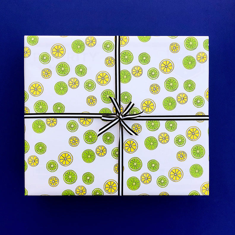 "LEMON LIME" WRAPPING PAPER
