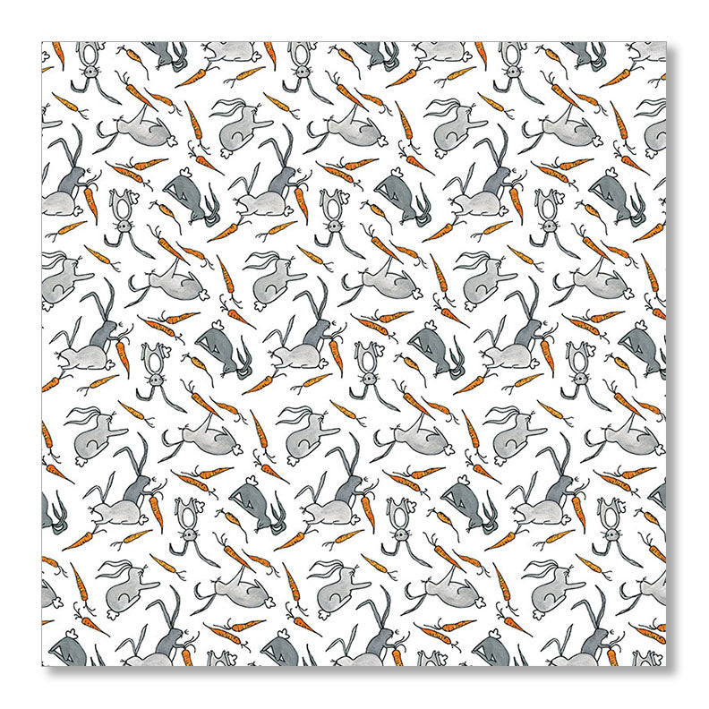 "CARROTS & BUNNIES" WRAPPING PAPER
